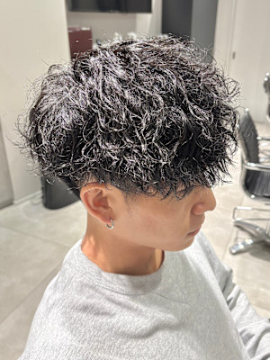 前下がりメンズマッシュ/ツイストスパイラルパーマ