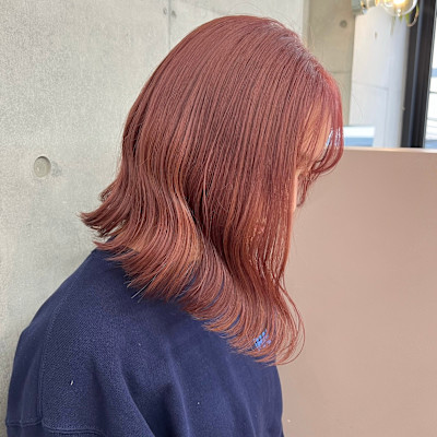 ブリーチ1回〜ピンクベージュ