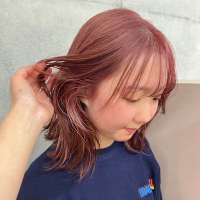 ブリーチ1回〜ピンクベージュ