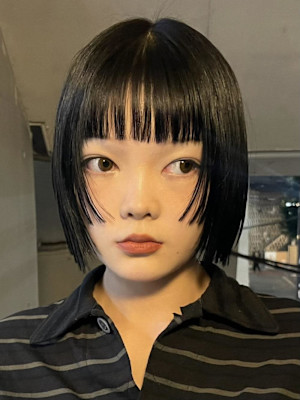 切りっぱなしボブ/姫カット/ステップカット