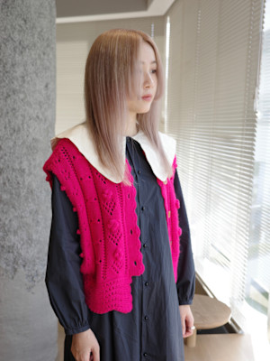 【酒井　麻里】ミディアム×ハイトーンベージュ