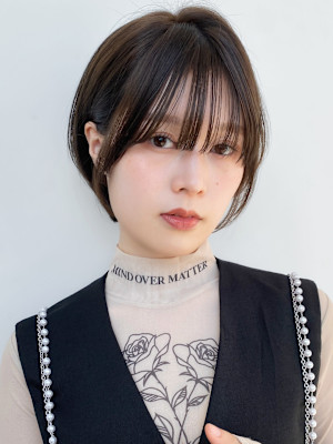 ウェーブミディアム似合わせカットメルティカラーショート/原宿