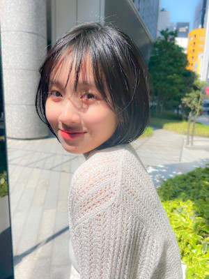 色っぽヘア韓国ボブ/ショートボブ/小顔ヘア/ミニボブ/暗髪