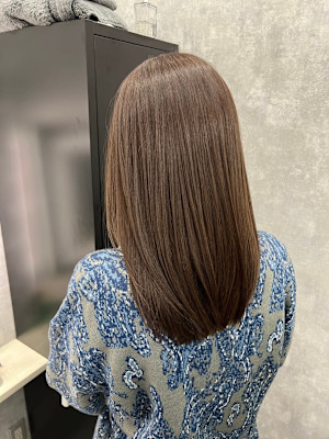 髪質改善　グレージュ　ミルクティーベージュ　