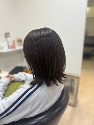 【恵比寿LIBRE】くびれボブ×イノアカラーオリーブ