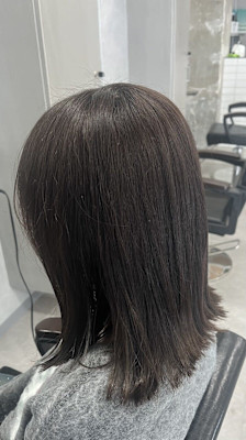 ダークグレー&肩下ボブ