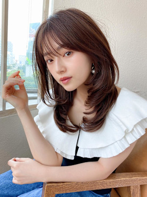 フェミニンロング/メルティカラー/レイヤー/似合わせカット 