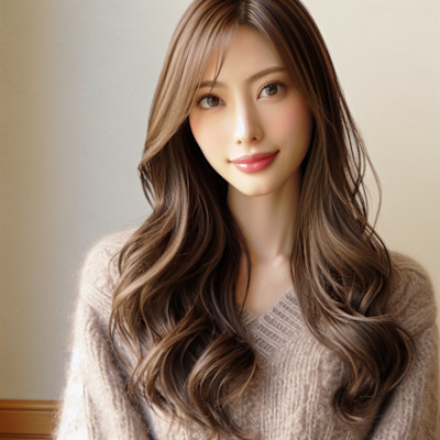 フェミニンロング美髪レイヤーくびれカットモテ髪艶感大人可愛い