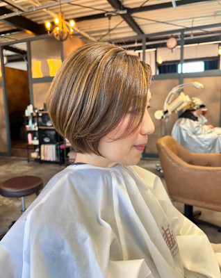 ハイライト×ショートボブの相性最強⭐︎