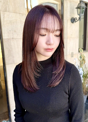 似合わせレイヤーメルティカラーピンクブラウンピンクベージュ