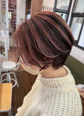 ハンサムショート×アンブレラカラー