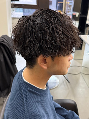メンズマッシュ　ツイストスパイラルパーマ