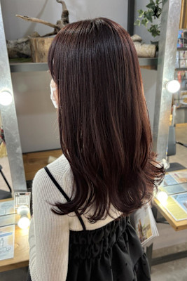 ボルドー／髪質改善カラー