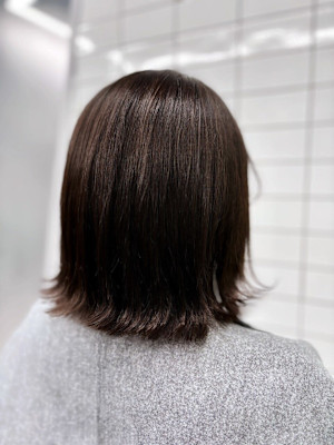 外ハネスタイル☆これ縮毛矯正かけたてです