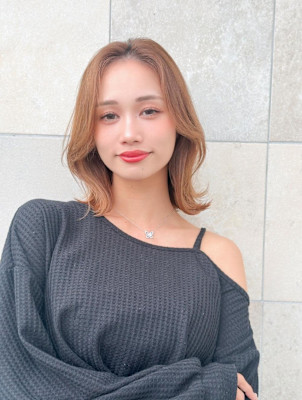 20代・30代【ブリーチなしＷカラー×くびれロブ】