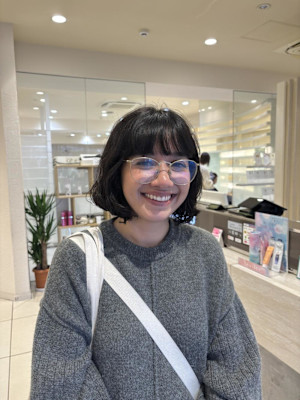 くせ毛をを活かしたボブ