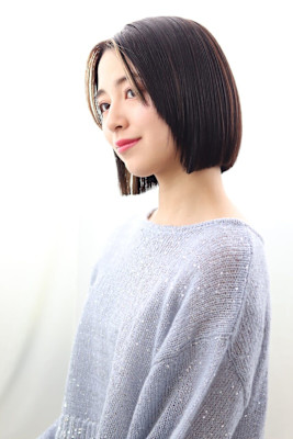 20代30代40代　縮毛矯正サラサラ ストレートボブ