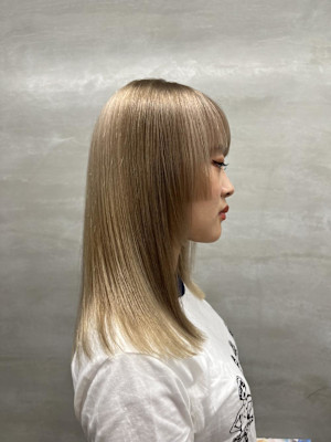 ブリーチ/デザインカラー/ベージュ