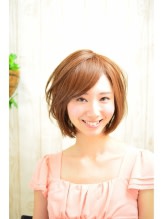 ピンクブラウンウェービーボブ♪