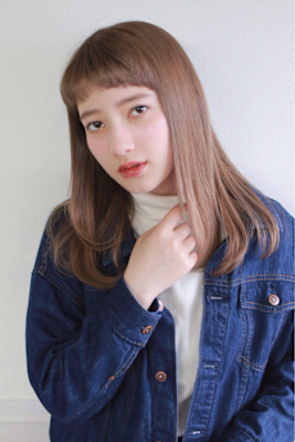 透け感ナチュラルストレート