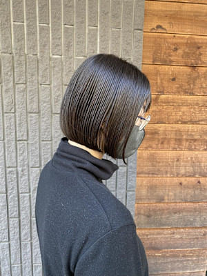 タッセルボブ/切りっぱなしボブ/ワンレングスボブ