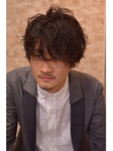 メンズ無造作パーマ