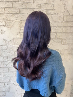 20代30代大人可愛い艶感アッシュラベンダーケアブリーチ