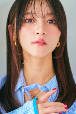 艶髪シースルーバンク×インナーカラー