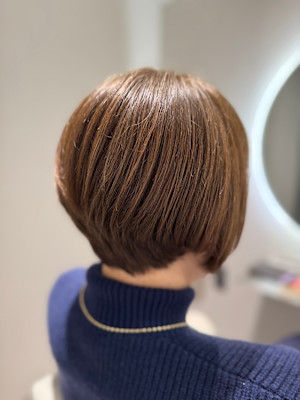 明るい白髪染め×ショートボブ『銀座／個室』