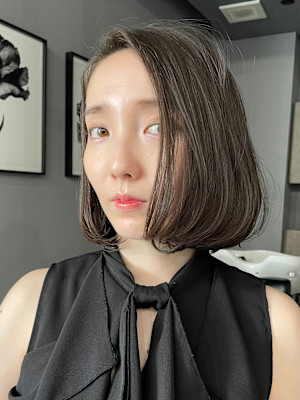 大人女性◎フラットボブ