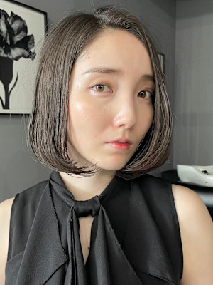 大人女性◎フラットボブ