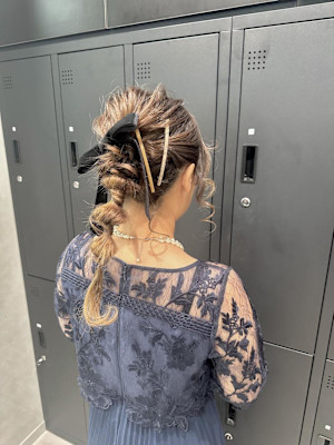 ★参列ヘア/編みおろし/リボン