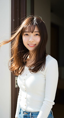 美髪ロングヘアー