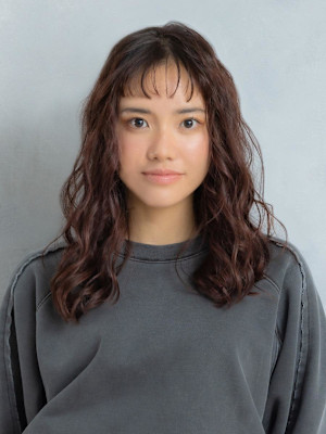 MIX巻きパーマのAラインロング