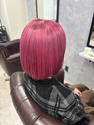 青みピンク×ブリーチ