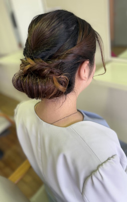 ★シンプルヘアセット×ギブソンタック