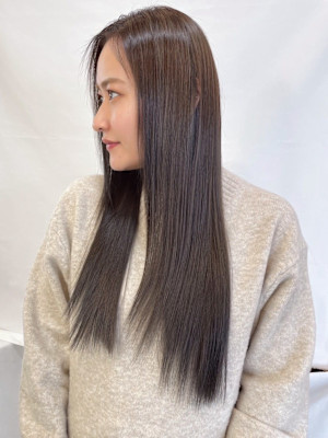 【MICHI 富田店　古作蓮】グレージュカラー　髪質改善