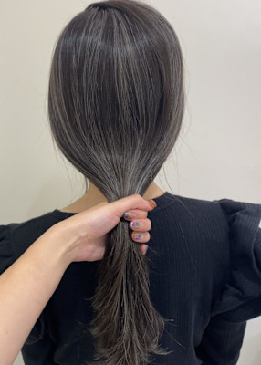 細めハイライトグレージュ