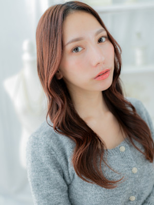 大人美人チェリーレッドひし形レイヤーカット　くすみベージュ