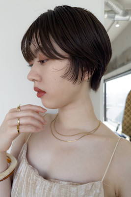20代・30代/透明感ブラウン/ショートスタイル