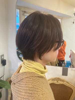 耳かけシンプルショート伸ばしかけ前髪も美シルエットに下北沢