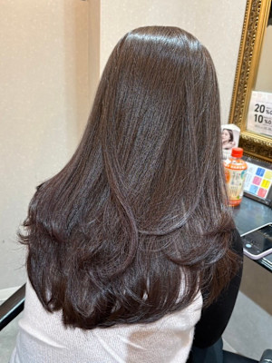 ブラウン/髪質改善トリートメント/透明感カラー