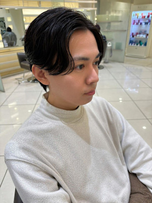 【メンズ】センターパート向けパーマ