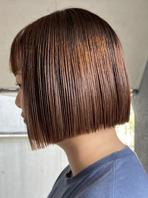 切りっぱなしボブ/姫カット/ステップカット