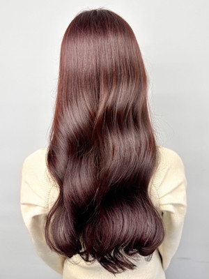 30代40代大人可愛い髪質改善カラーラベンダーグレージュ透明