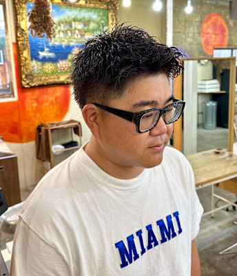 メンズショート×ツイストパーマ