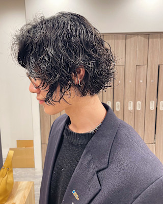 メンズボブパーマ