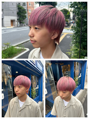 ダブルカラー&ペールピンク