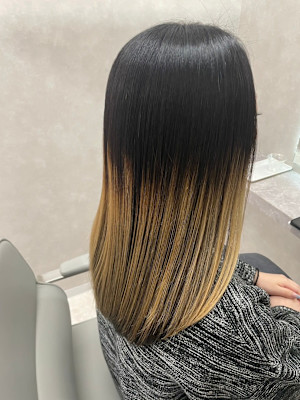  『ROW町田』グラデーション×毛先ハイライト