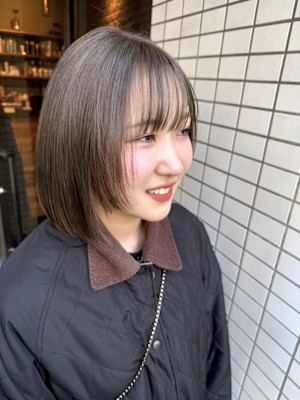 グレージュ☆姫カットボブ